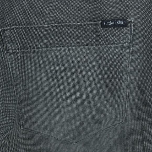 Calvin Klein Men 34X29 Gray Pull On Elastic Waist Stretchy Denim Straight Jean - Picture 9 of 16